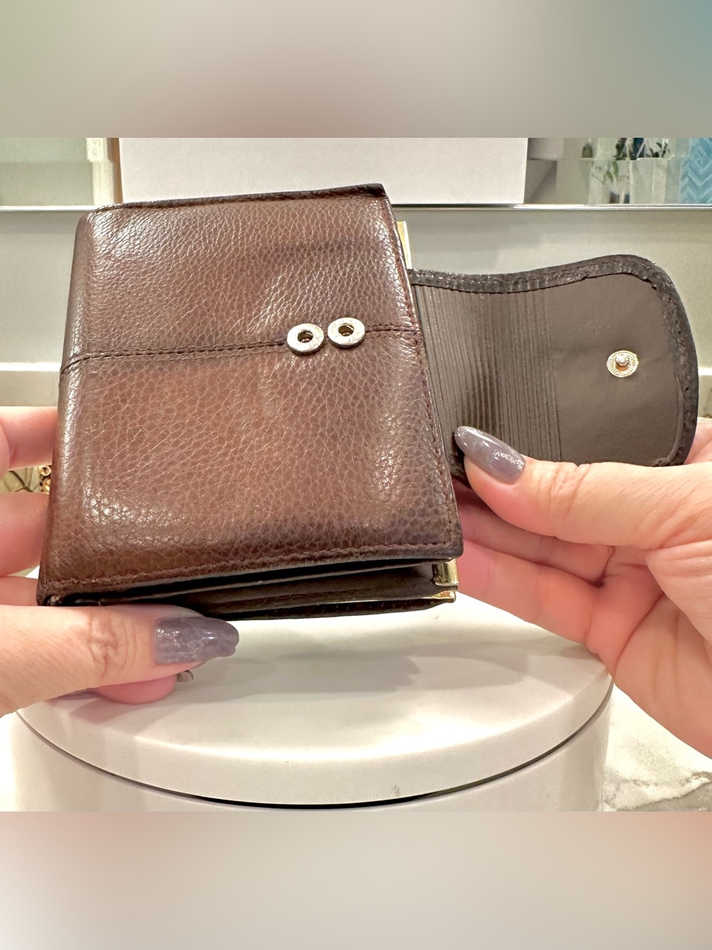 VTG Buxton Leather Wallet w/ Kiss-Lock Coin Purse - VGVC - Picture 11 of 17